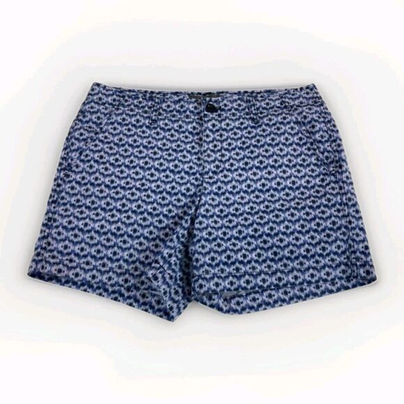 Eddie Bauer Pants - Eddie Bauer Atlantic Poplin Shorts 6 Blue Mid Rise Chino Stretch Hiking